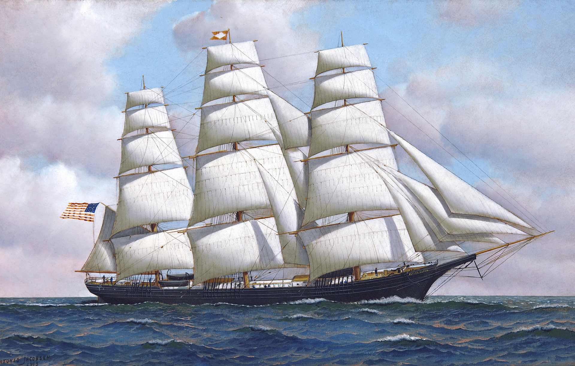 clipper ship sails free photo