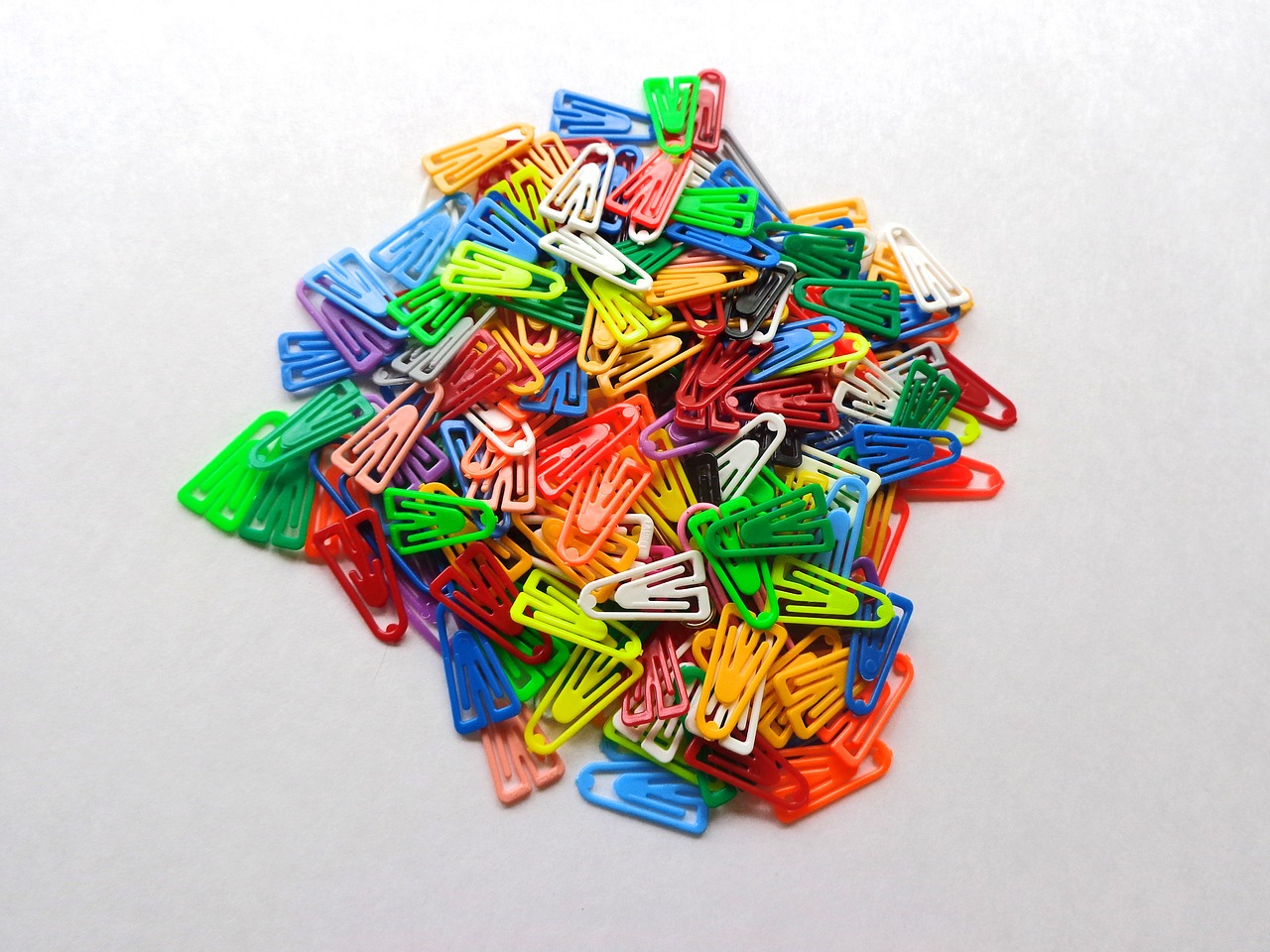 clips colorful office supplies free photo