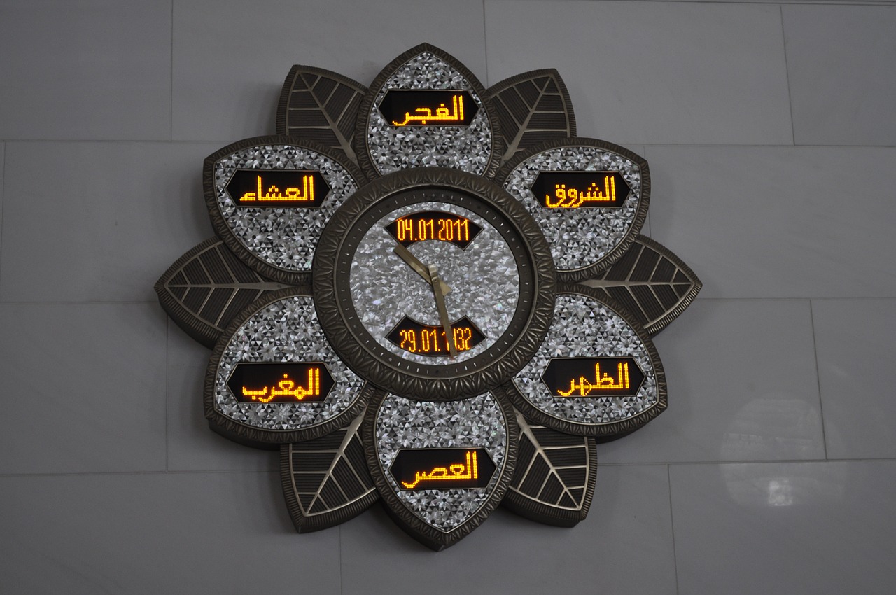 clock wall arabic free photo