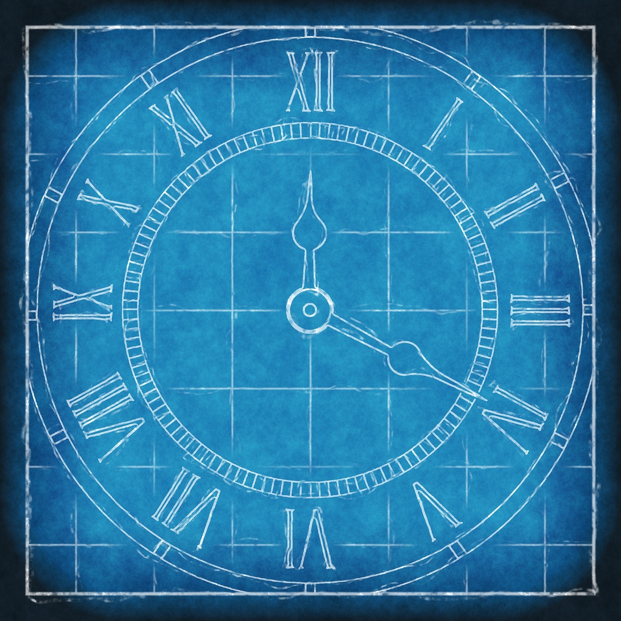 clock time blueprint free photo