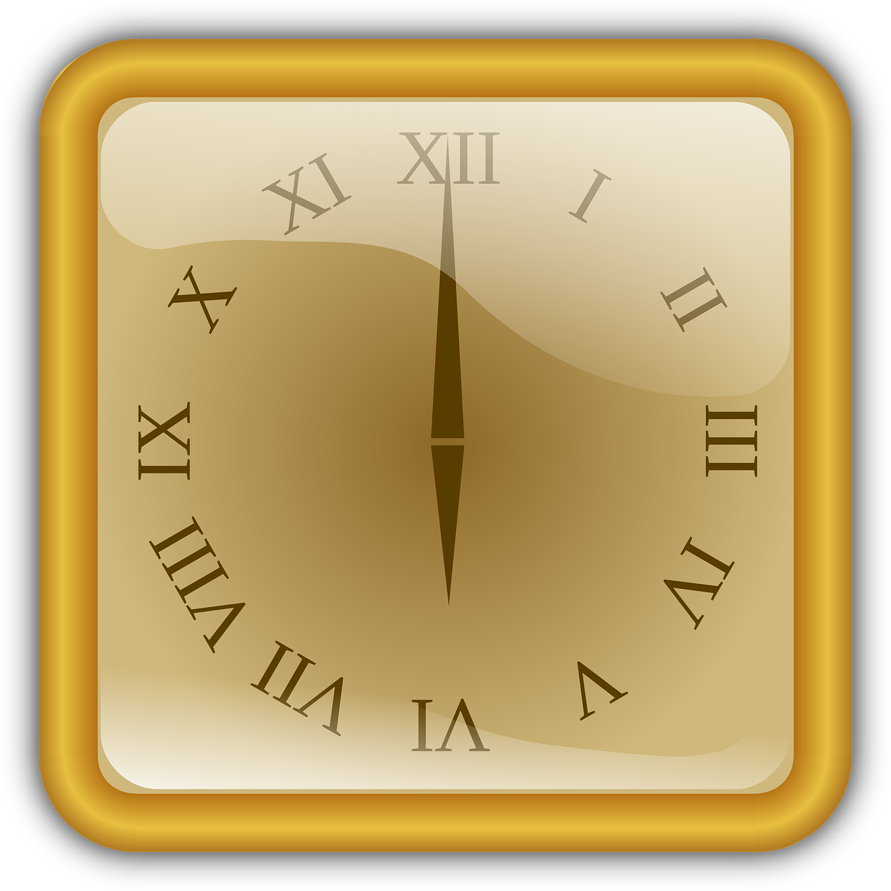 clock golden number free photo