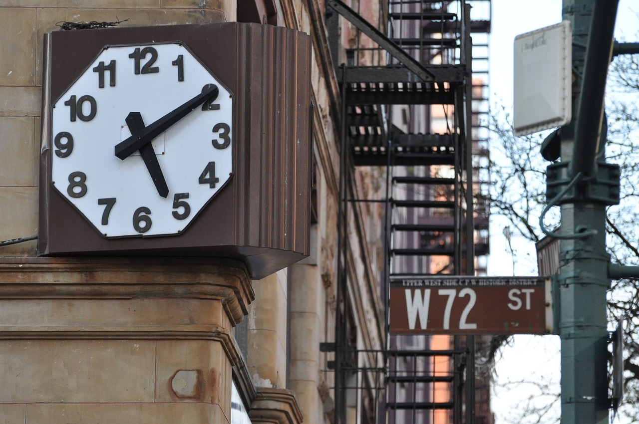 clock new york 72nd street free photo