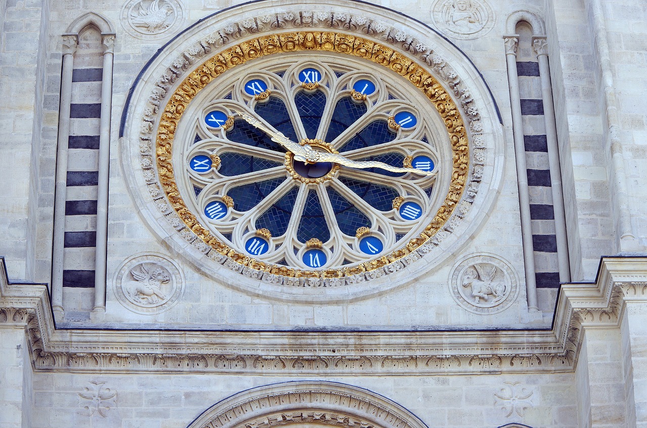 clock rosette st denis free photo