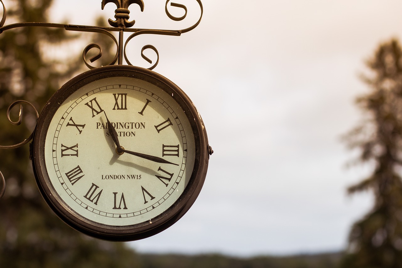 clock time train station free photo