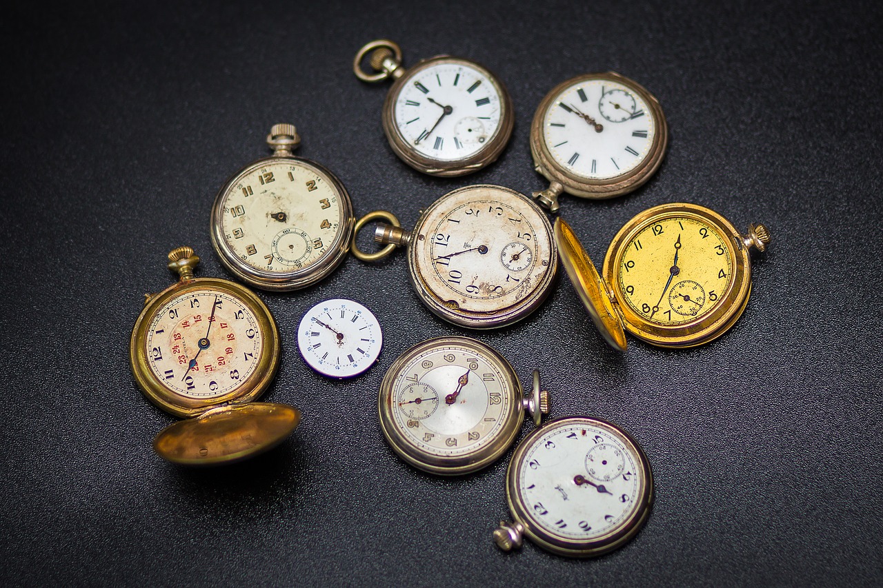 clock pocket watch time of free photo