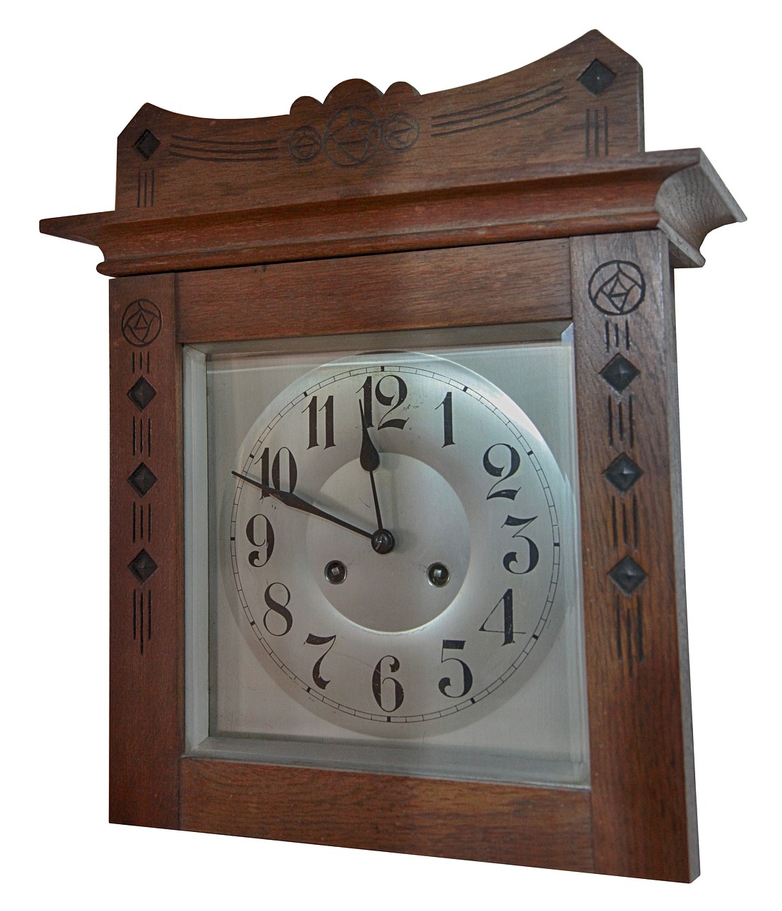 clock oak dial free photo