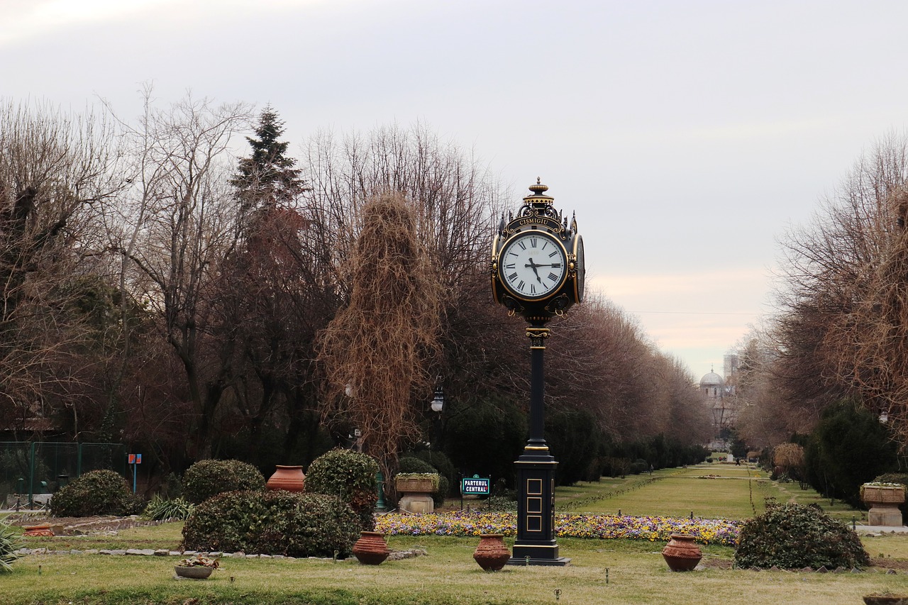 clock  cismigiu  bucharest free photo