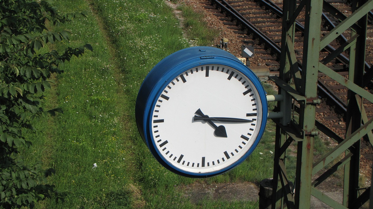 clock railway railway station free photo