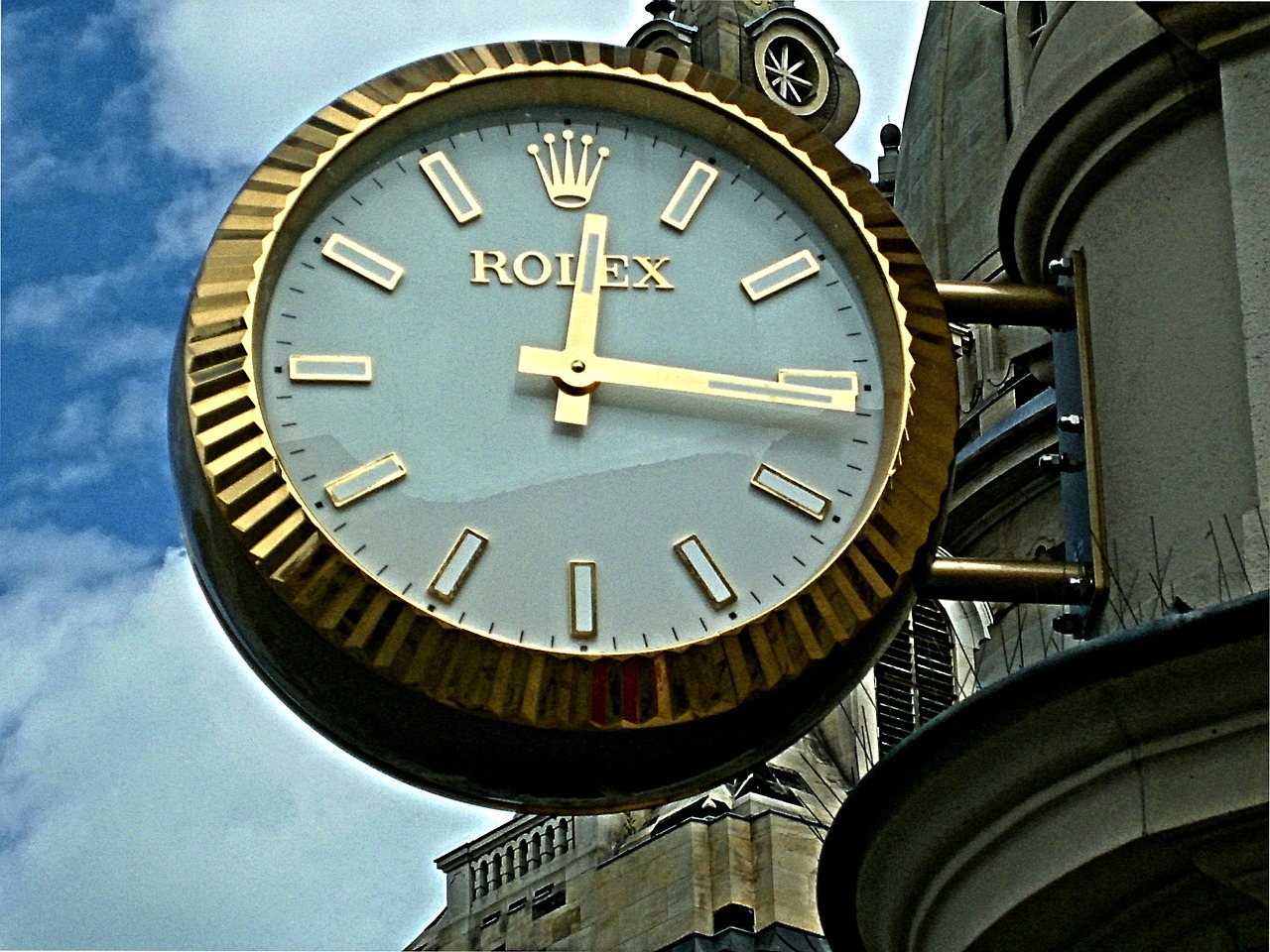 clock rolex city free photo