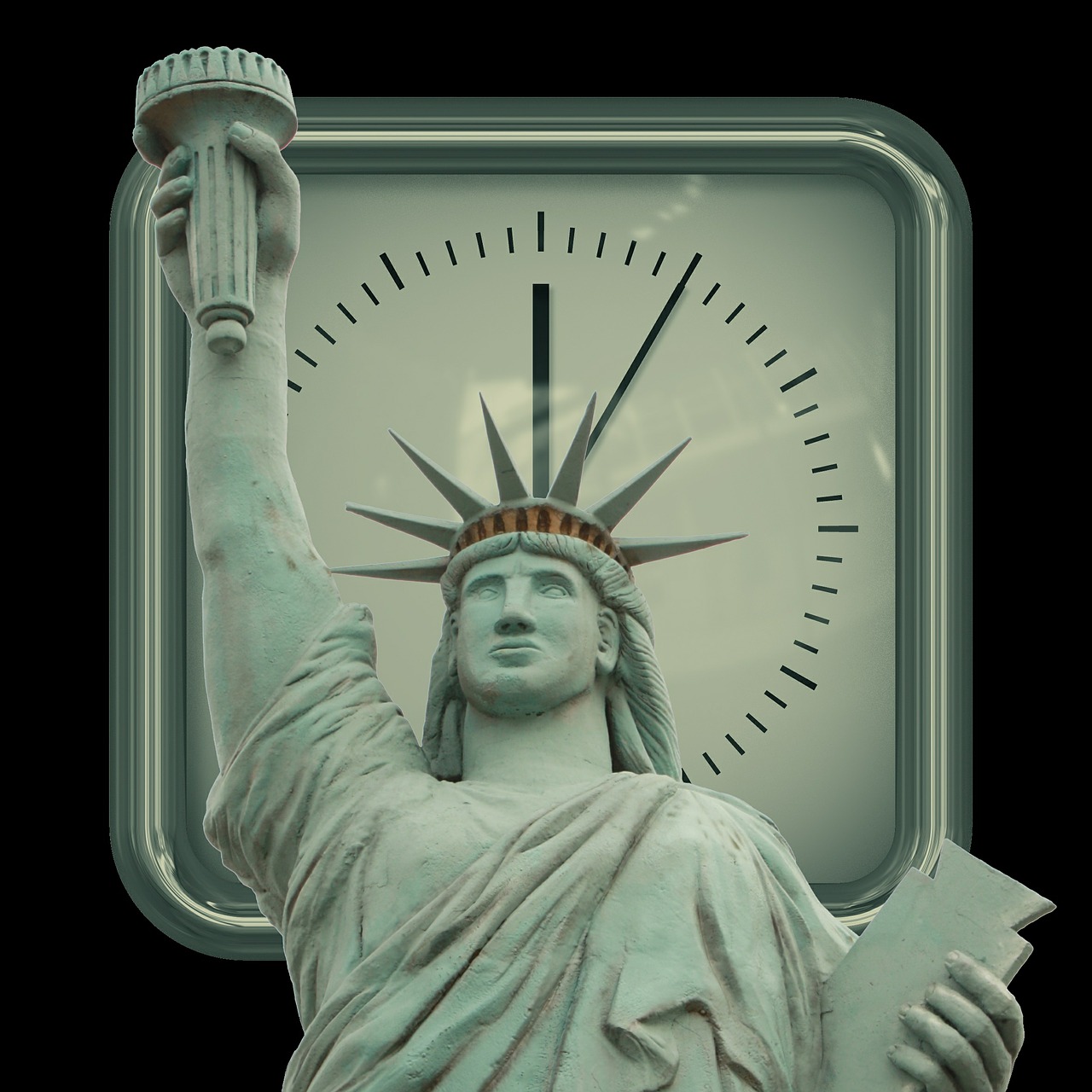 clock statue of liberty minutes free photo