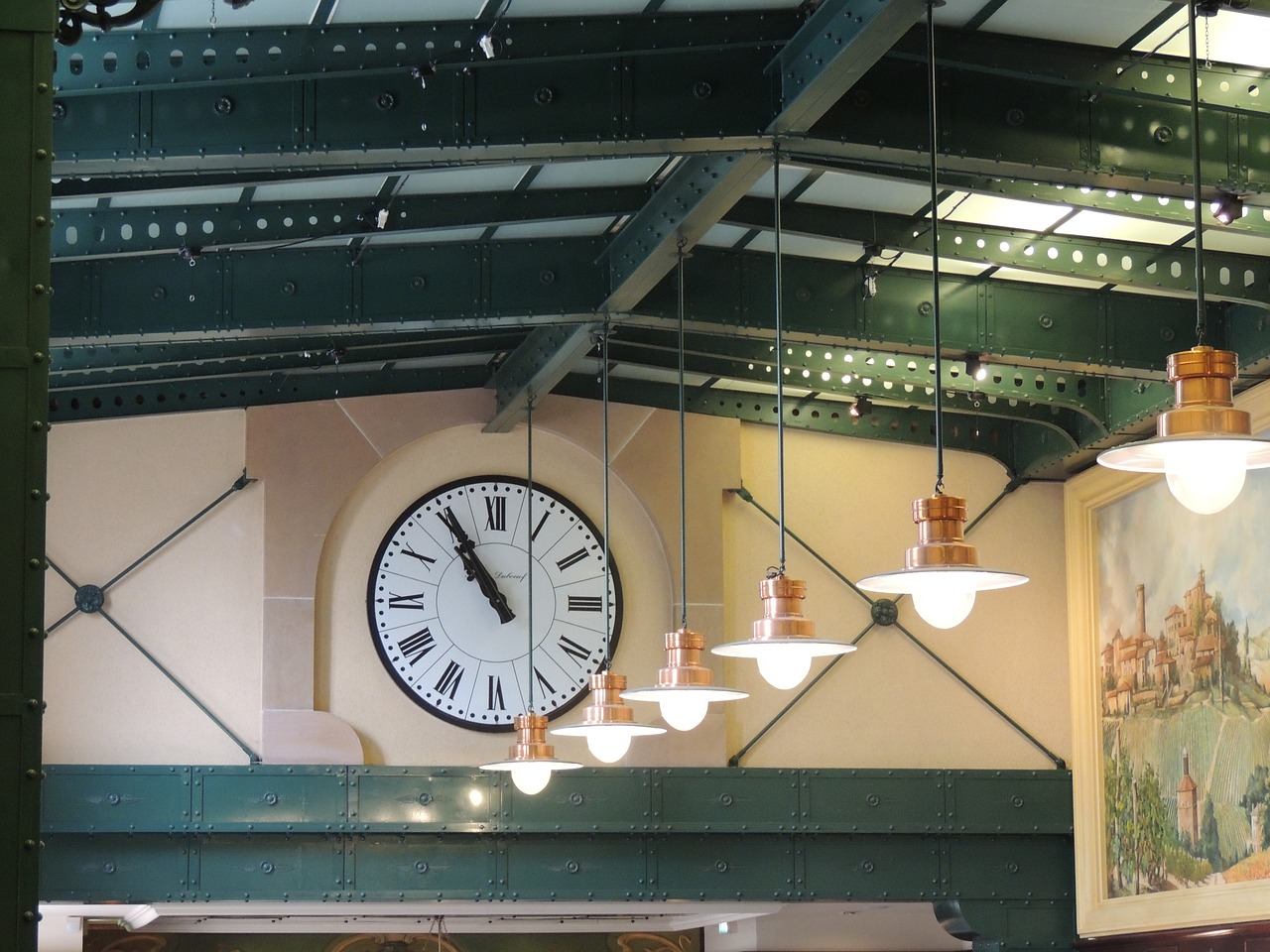 clock train station time free photo