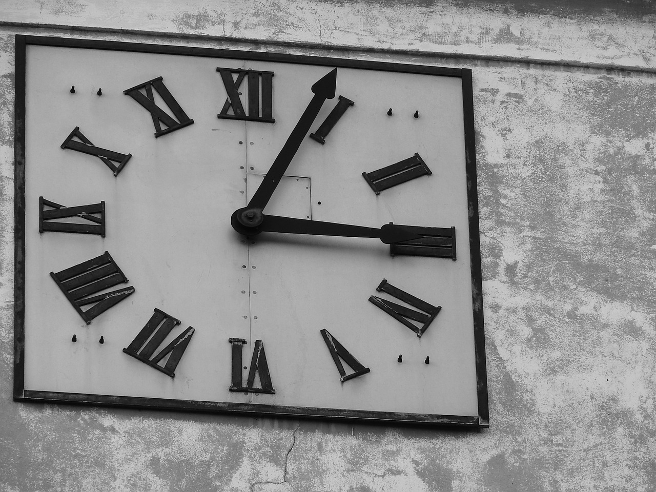clock dial black and white free photo