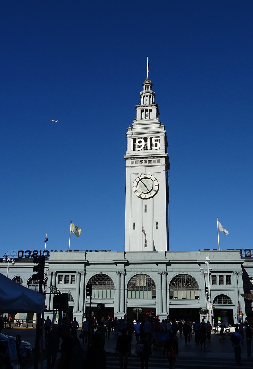 clock tower ferry building port free photo