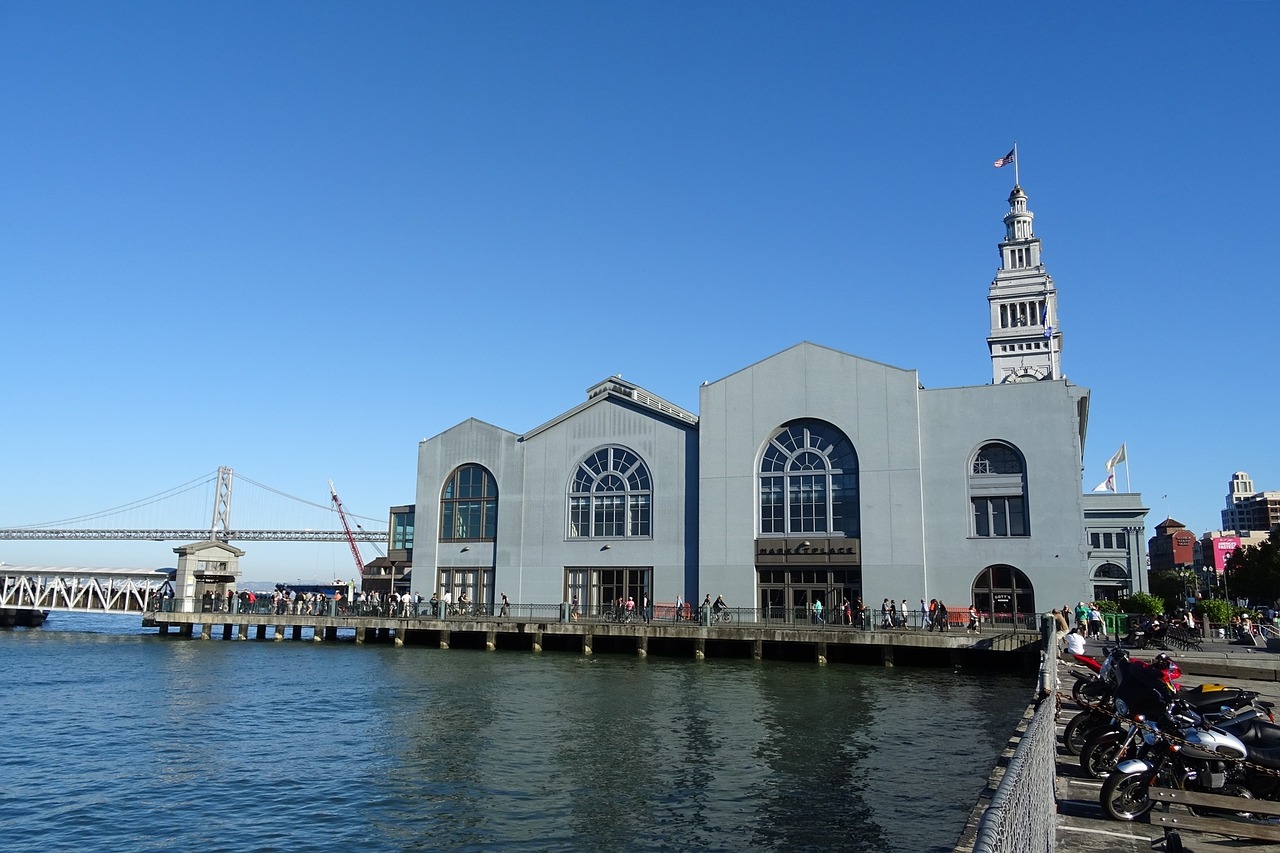 clock tower ferry building port free photo