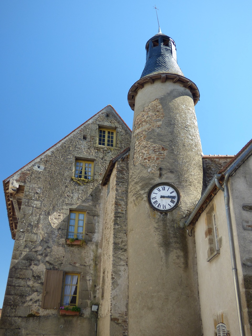 clock tower france architecture free photo