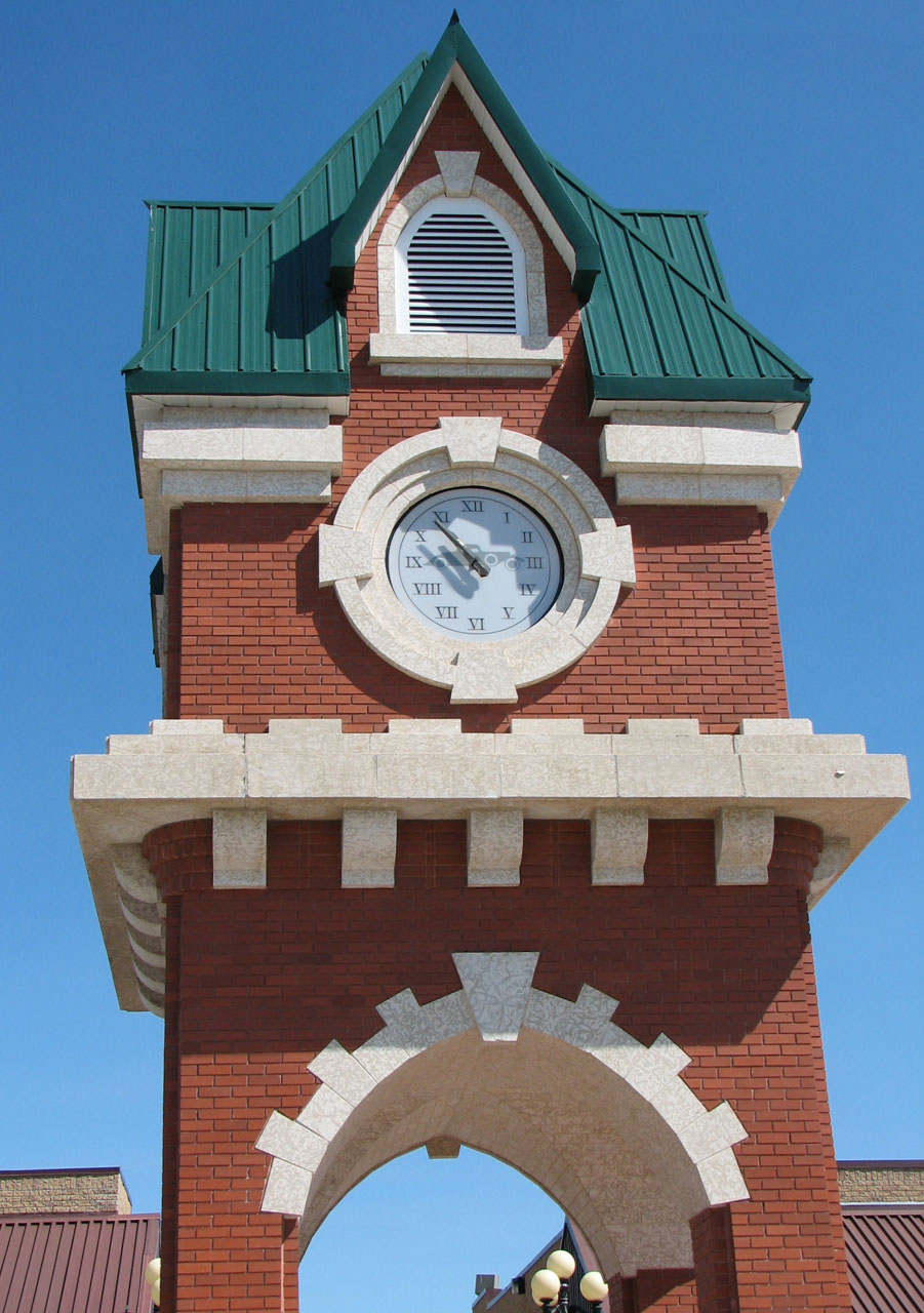 bricks tower clock free photo