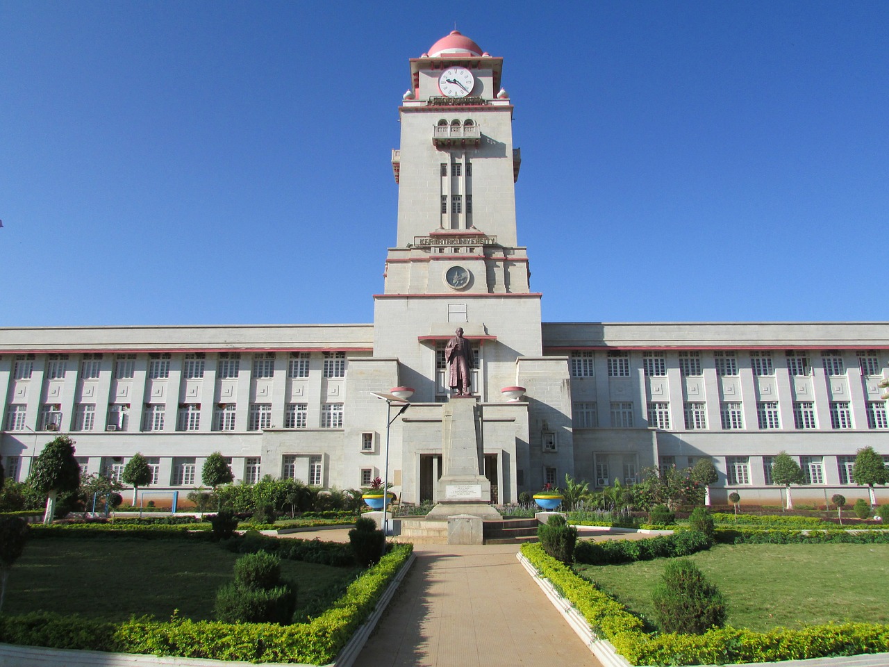 clock tower karnataka university dharwad free photo