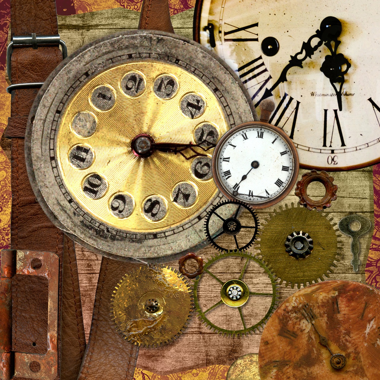 clocks background paper free photo
