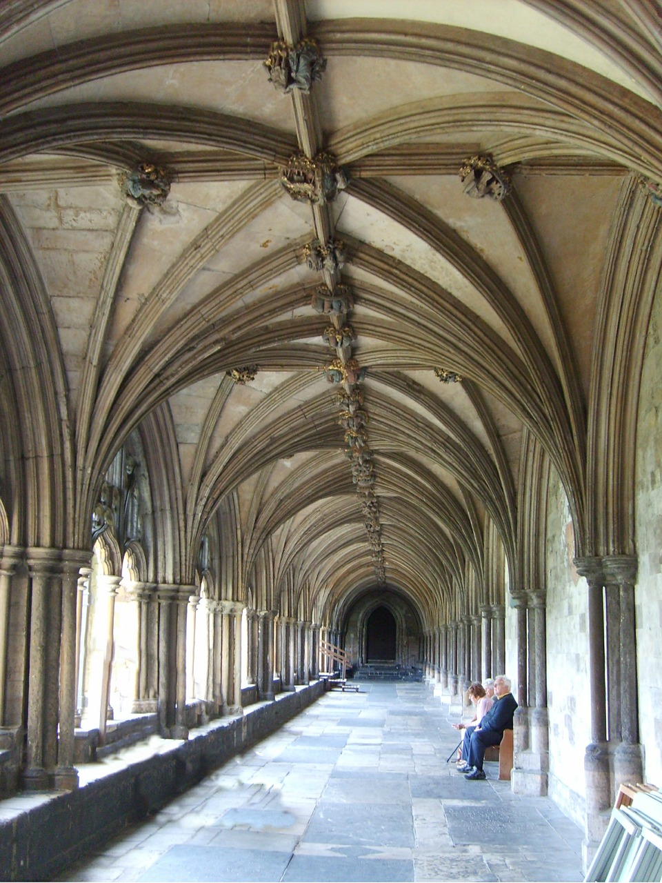 cloisters architecture vanishing point free photo