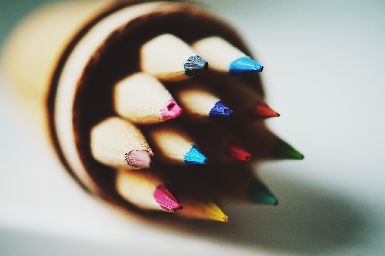 close-up colored pencils colorful free photo