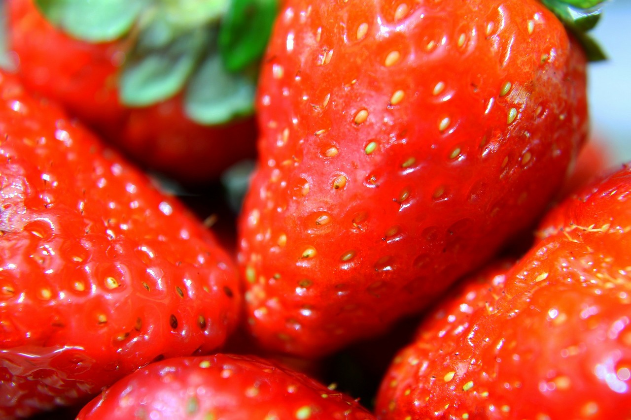 close-up strawberry fruit free photo