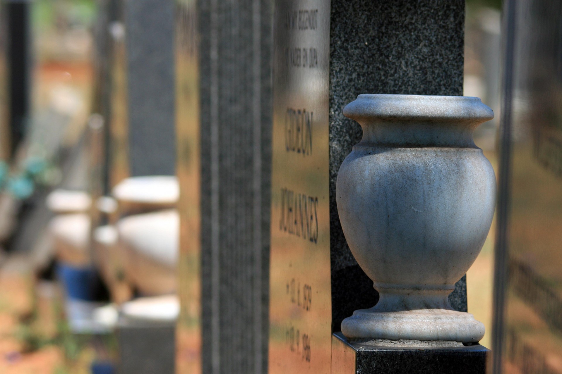 cemetery headstones flower pot free photo