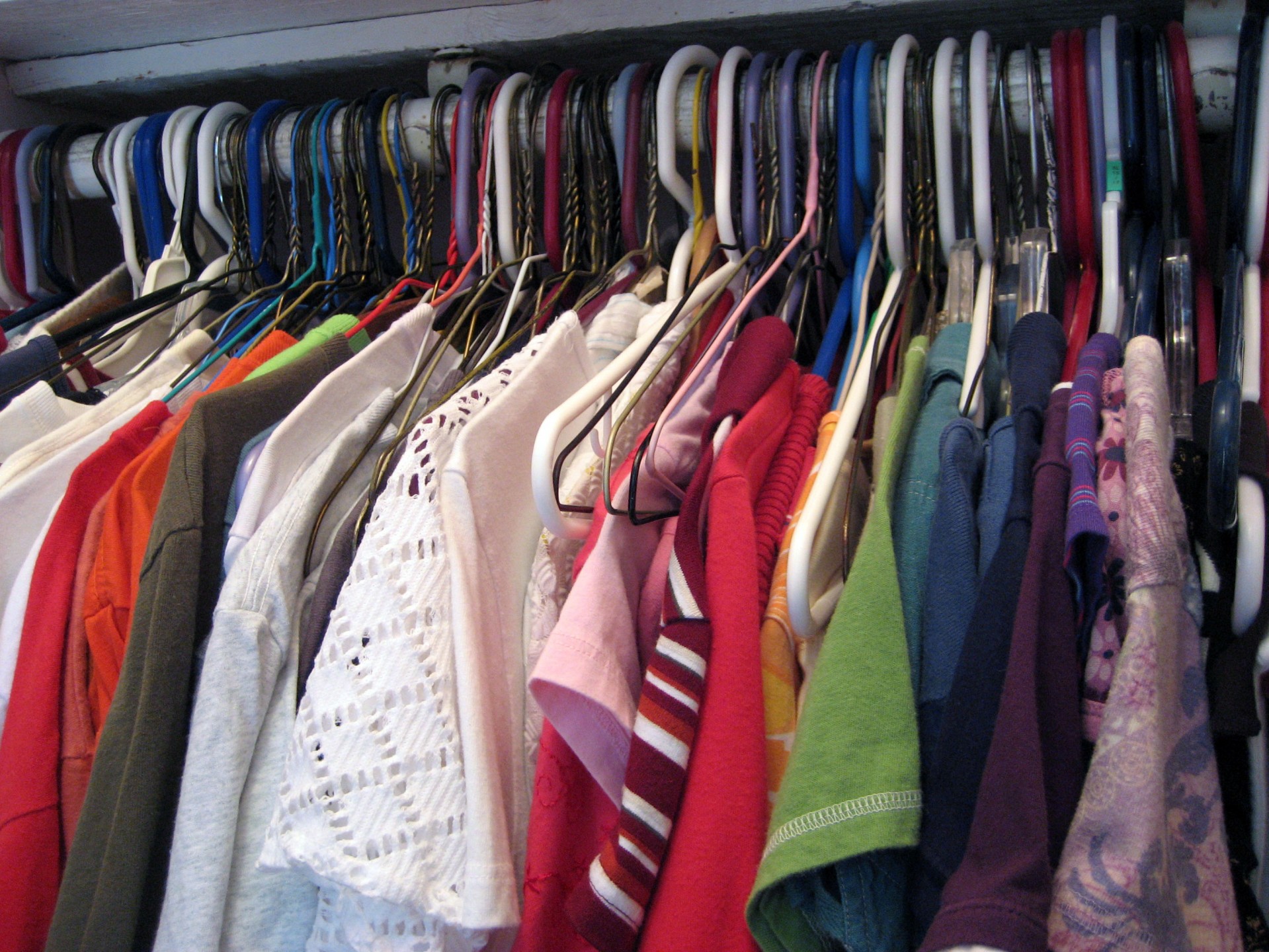 closet shirts hangers free photo
