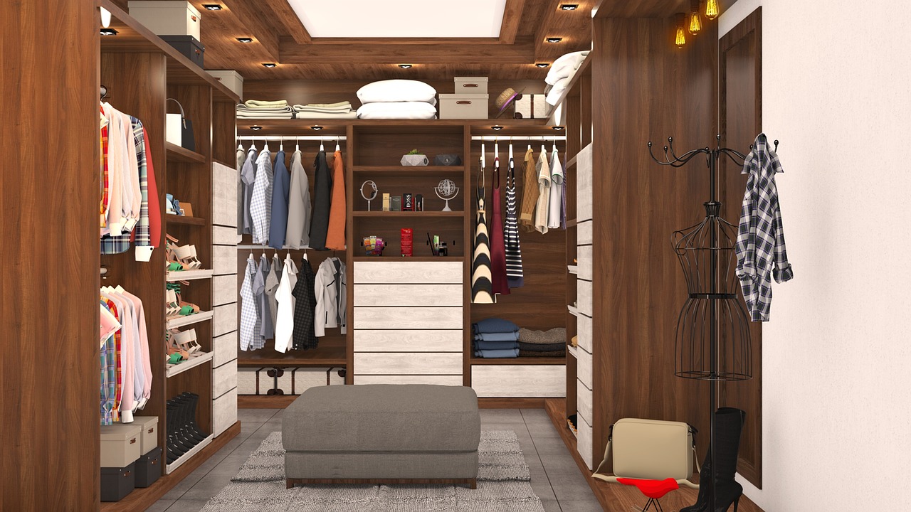 clothes  cabinet  interior free photo