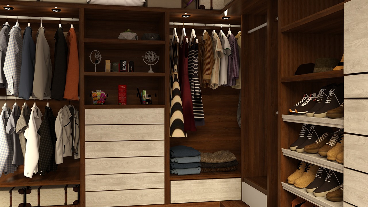 clothes  cabinet  interior free photo