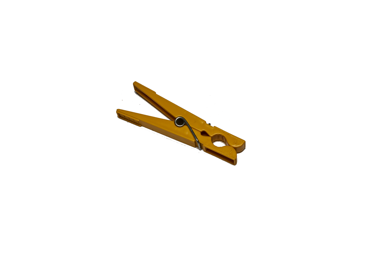clothes peg isolated yellow free photo
