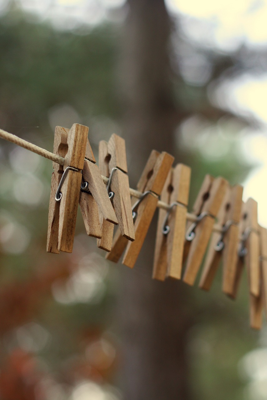 clothesline clothespin rustic free photo