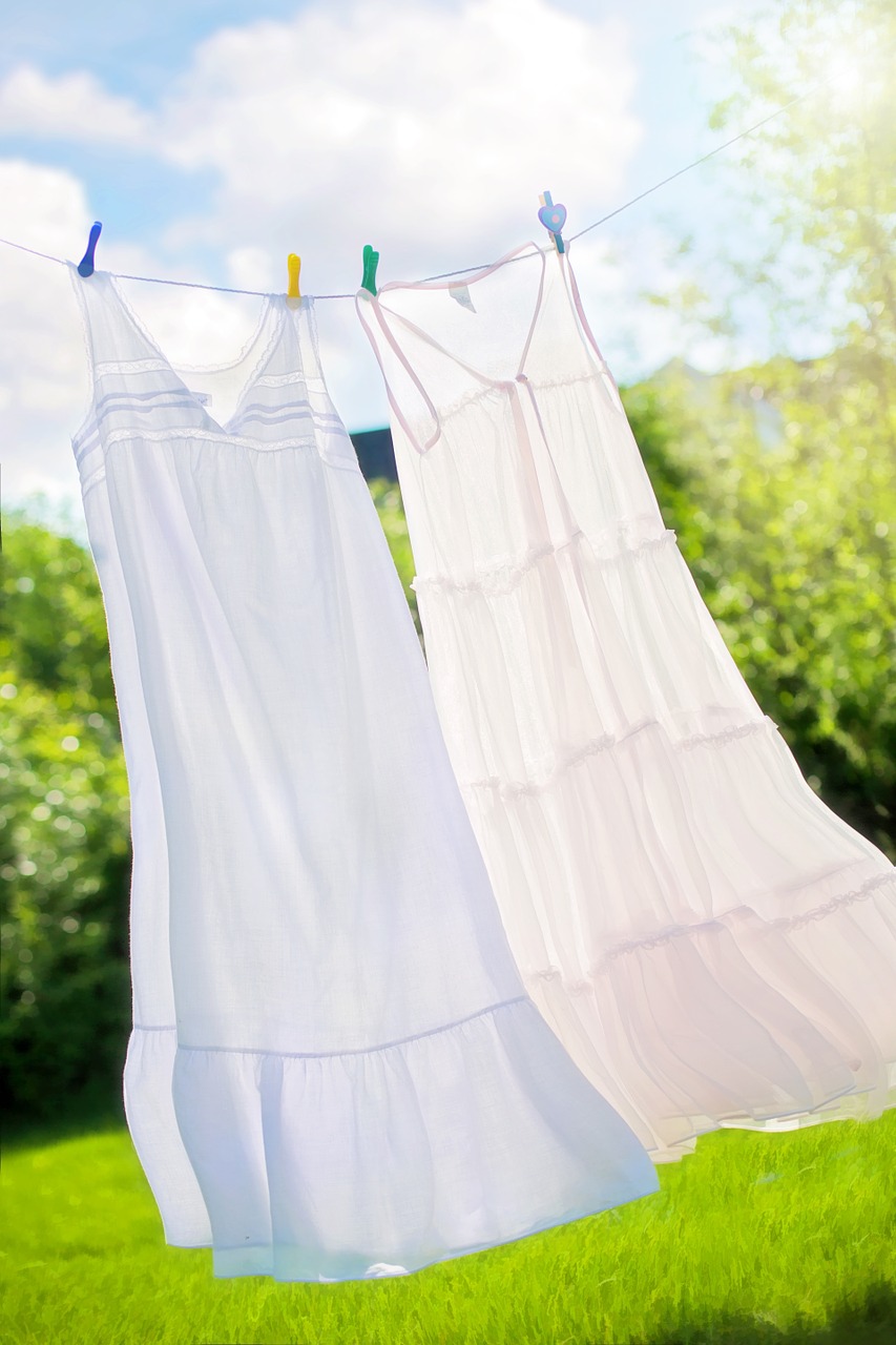 clothesline summer nighties free photo