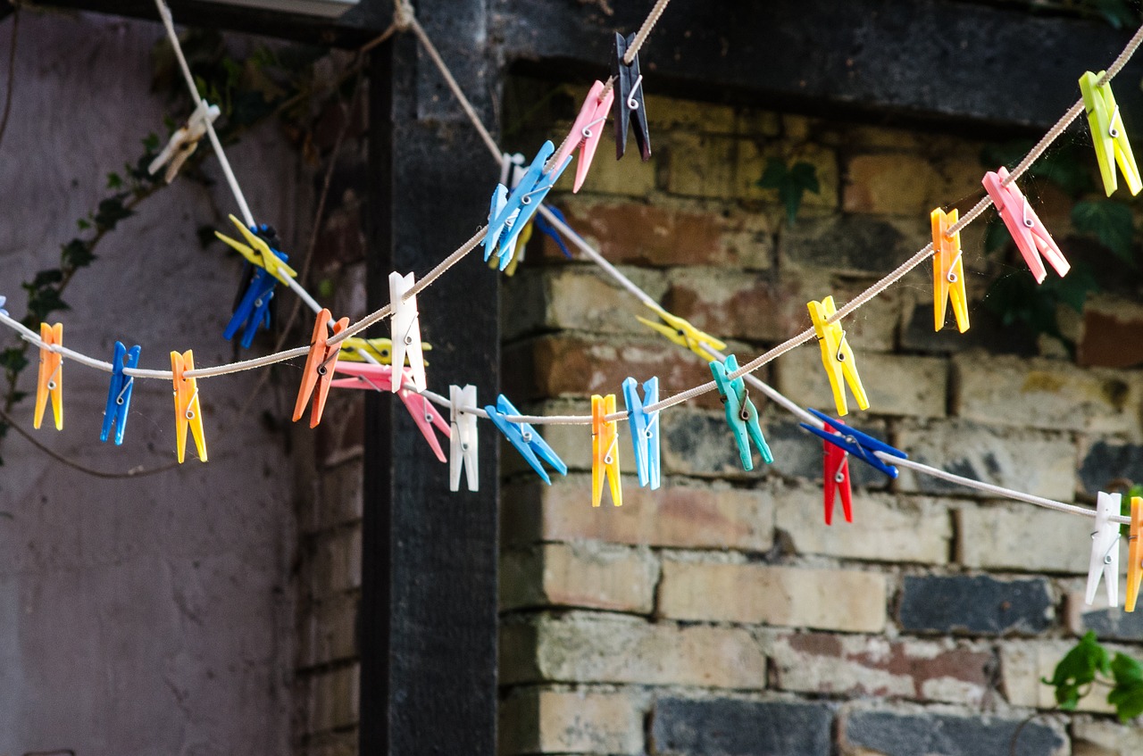 clothespin terrace clothesline free photo