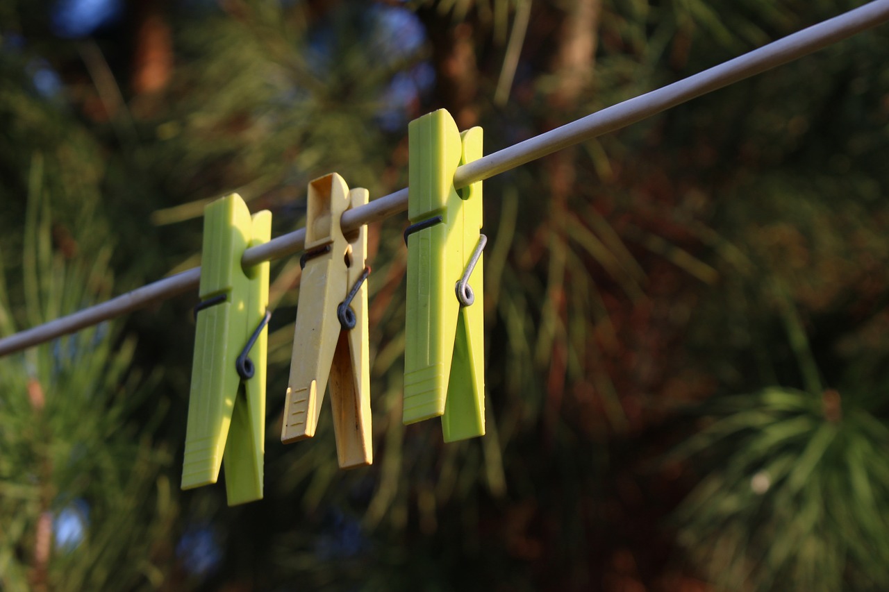 clothespins roll out laundry free photo