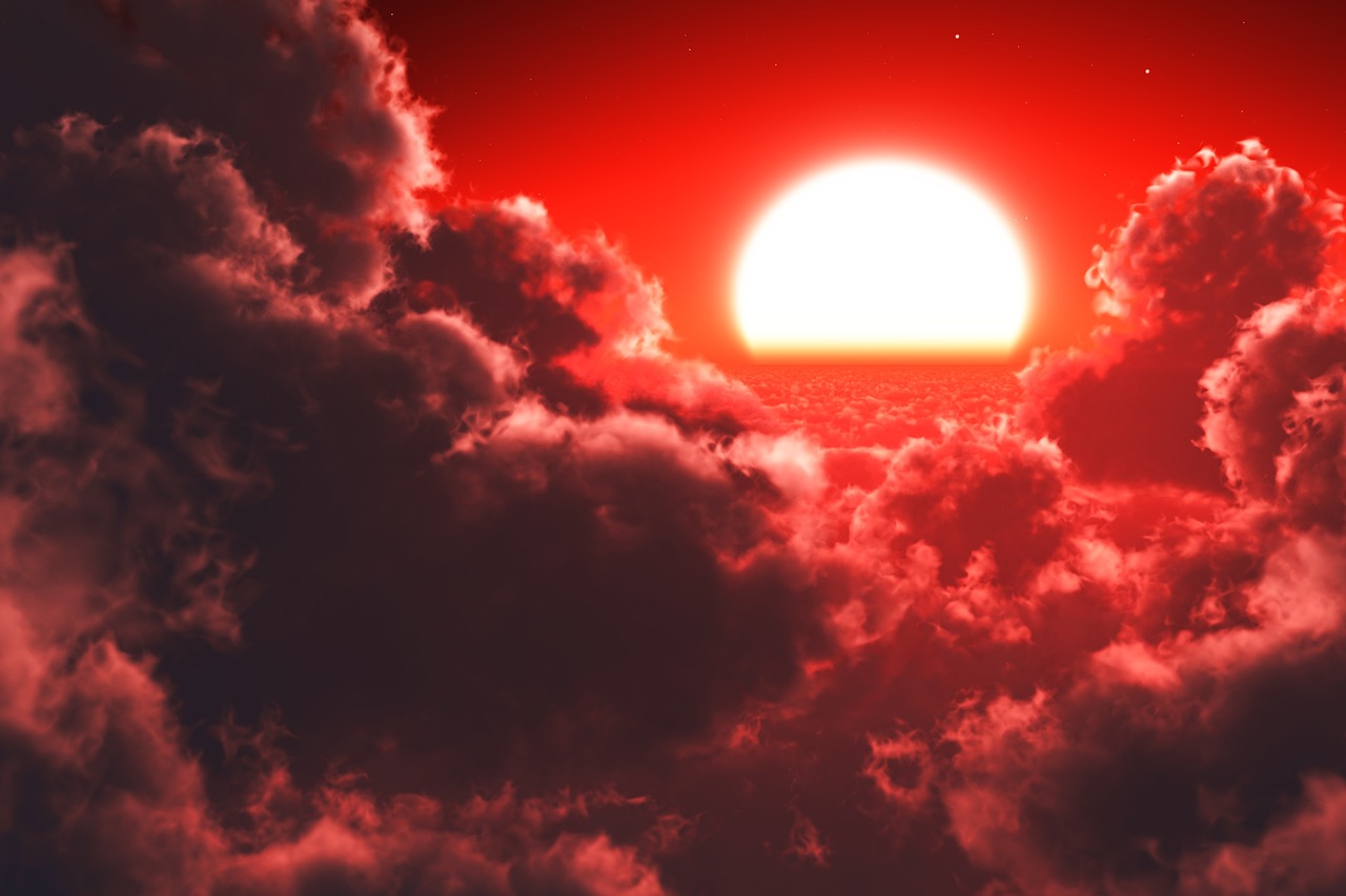 cloud sun red free photo