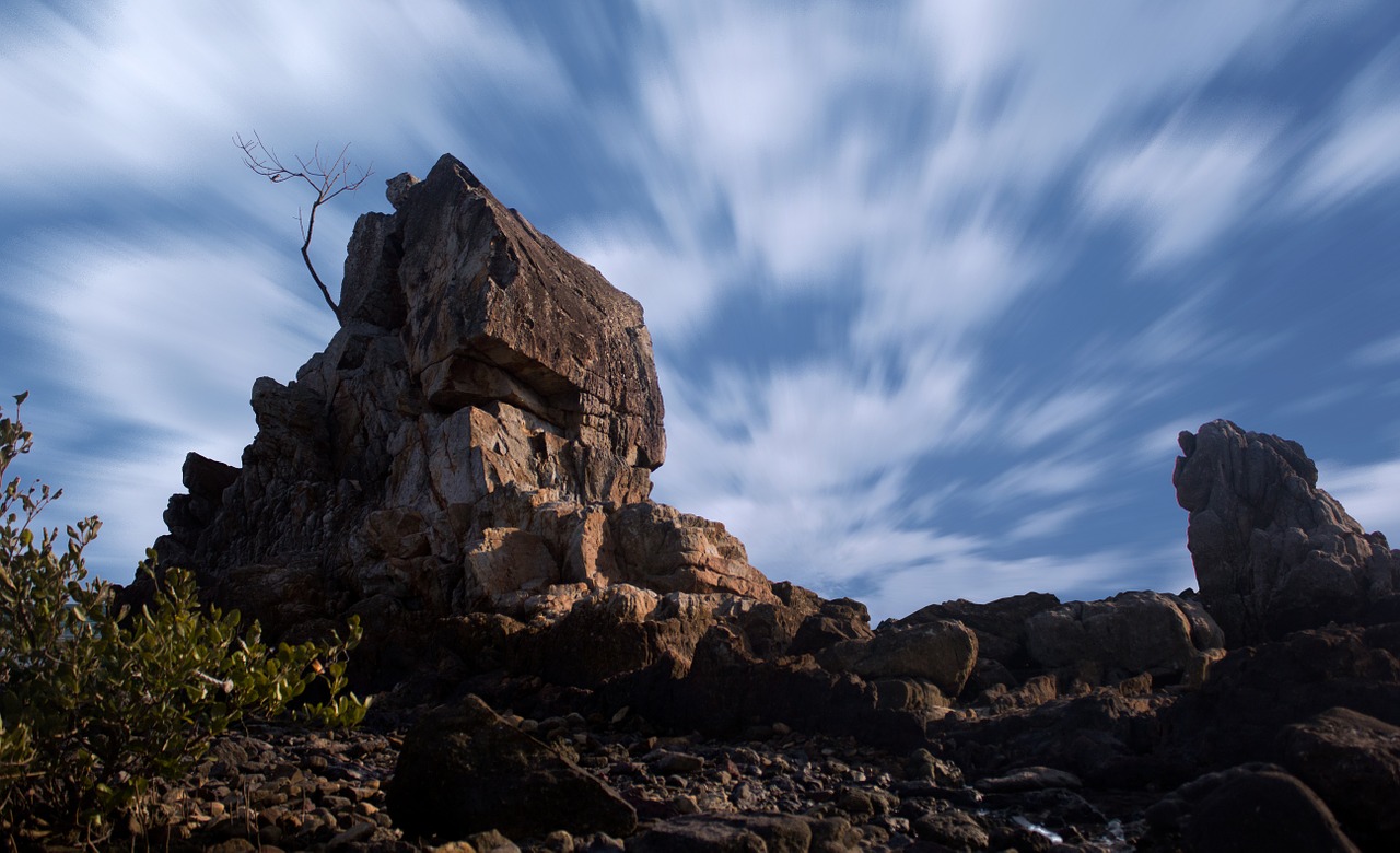 cloud rock sky free photo