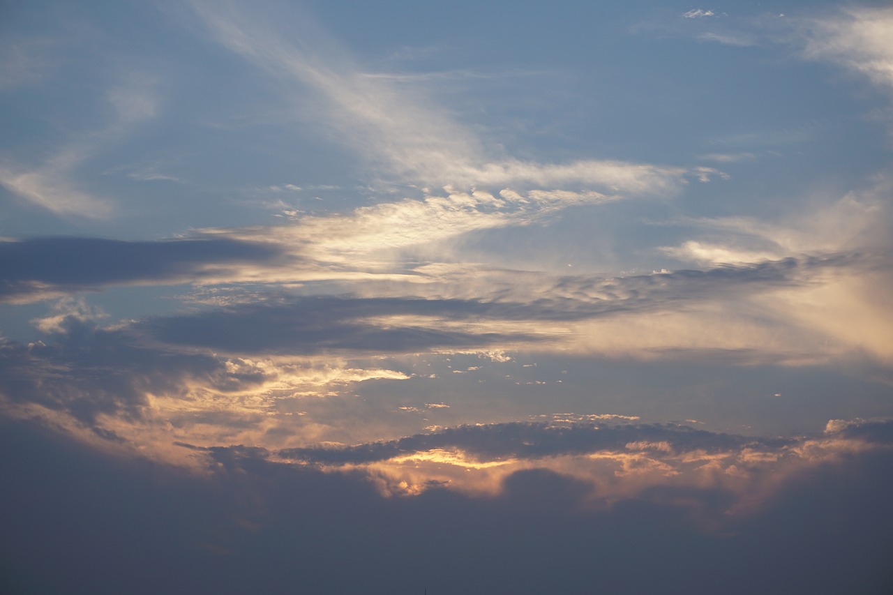 cloud sky pink clouds free photo