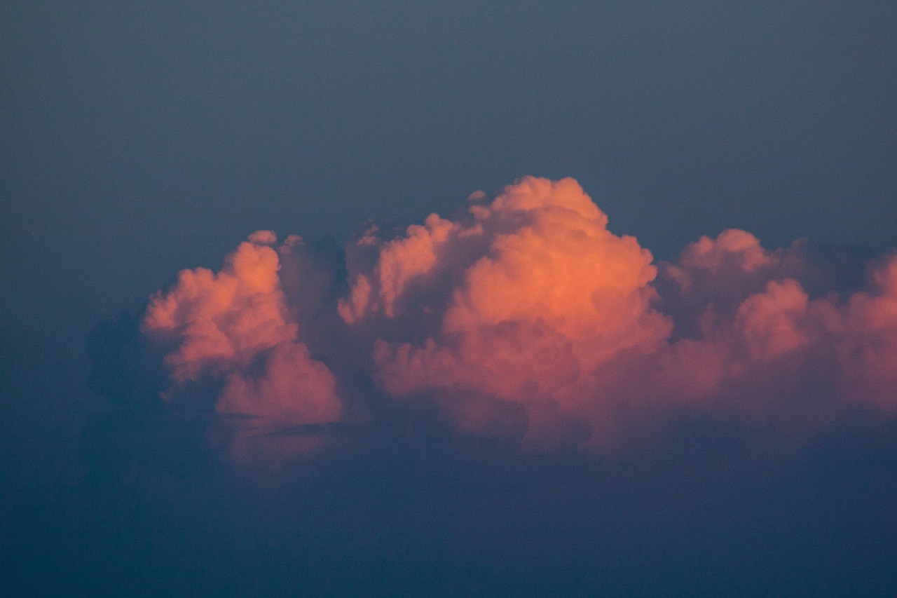 cloud afterglow orange free photo