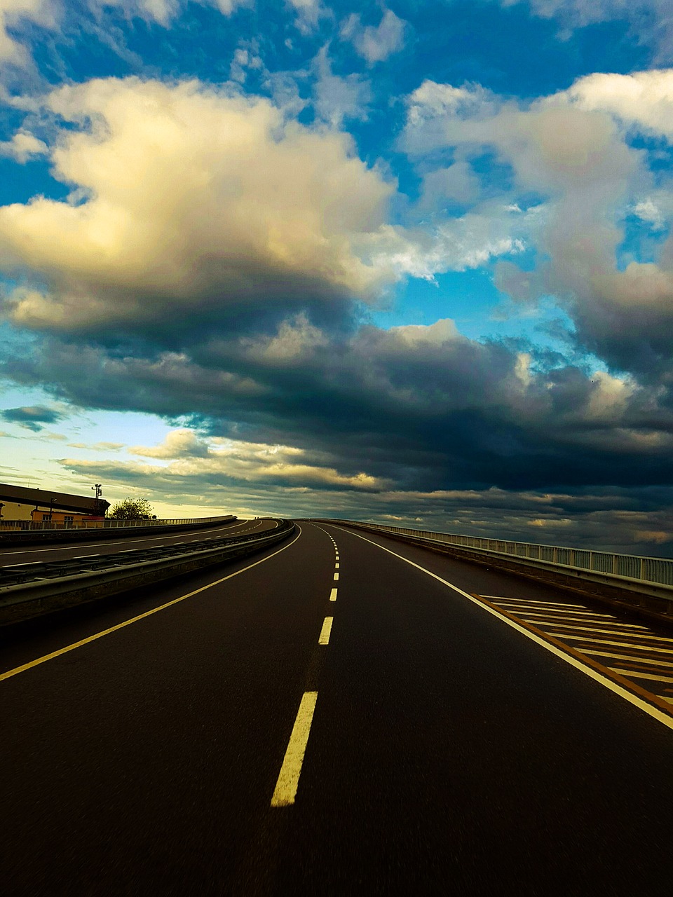 cloud road blue free photo