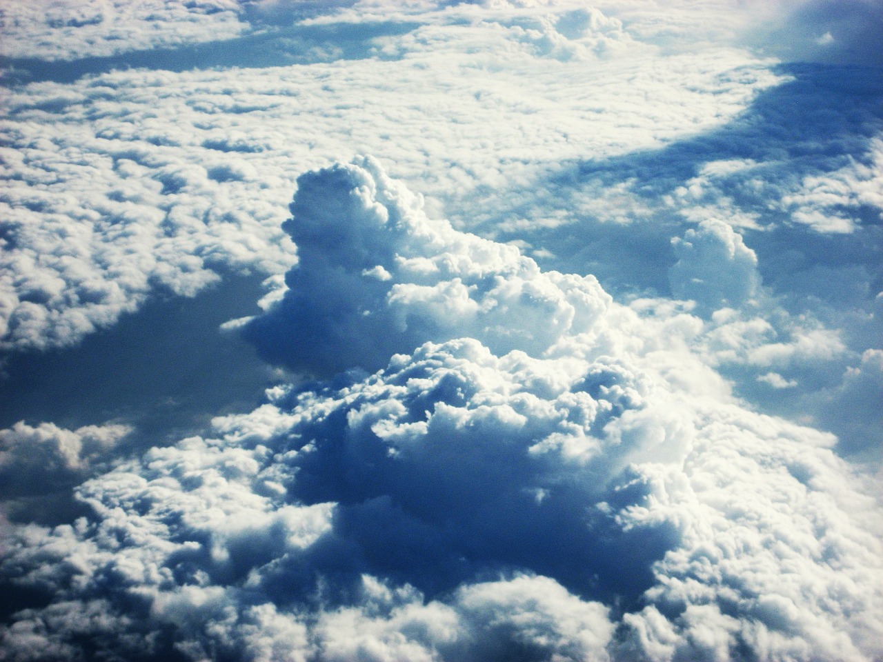 cloud sky airplane free photo