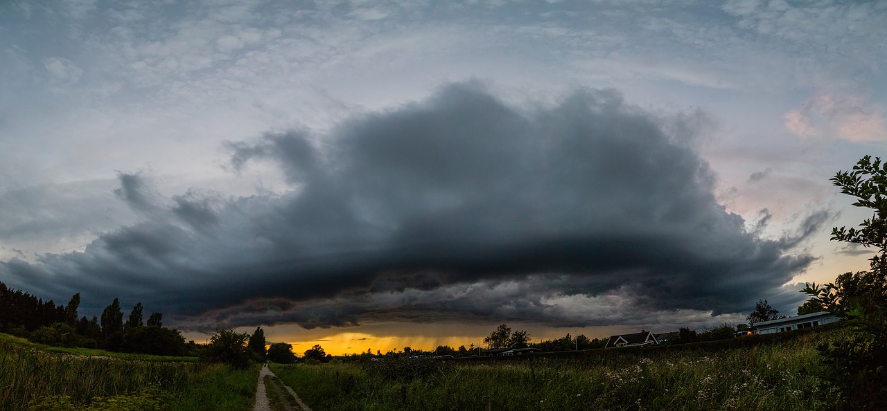 cloud rain sunset free photo