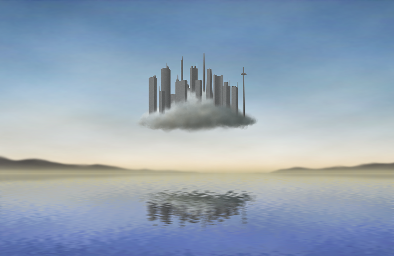 cloud city fantasy free photo
