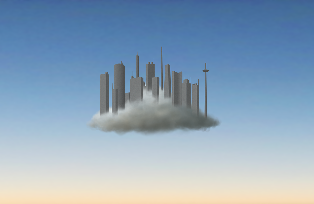 cloud city fantasy free photo