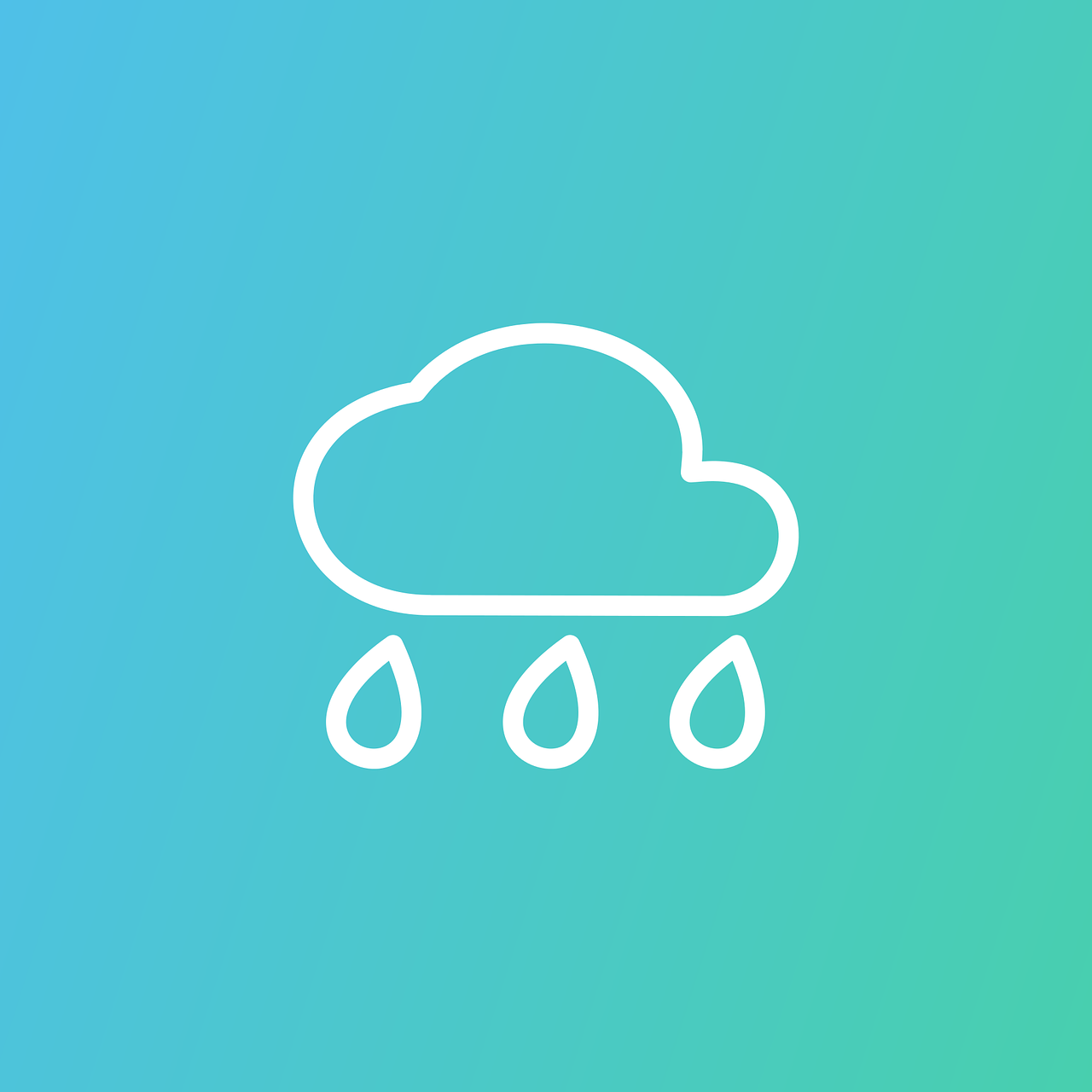 cloud rain icon free photo