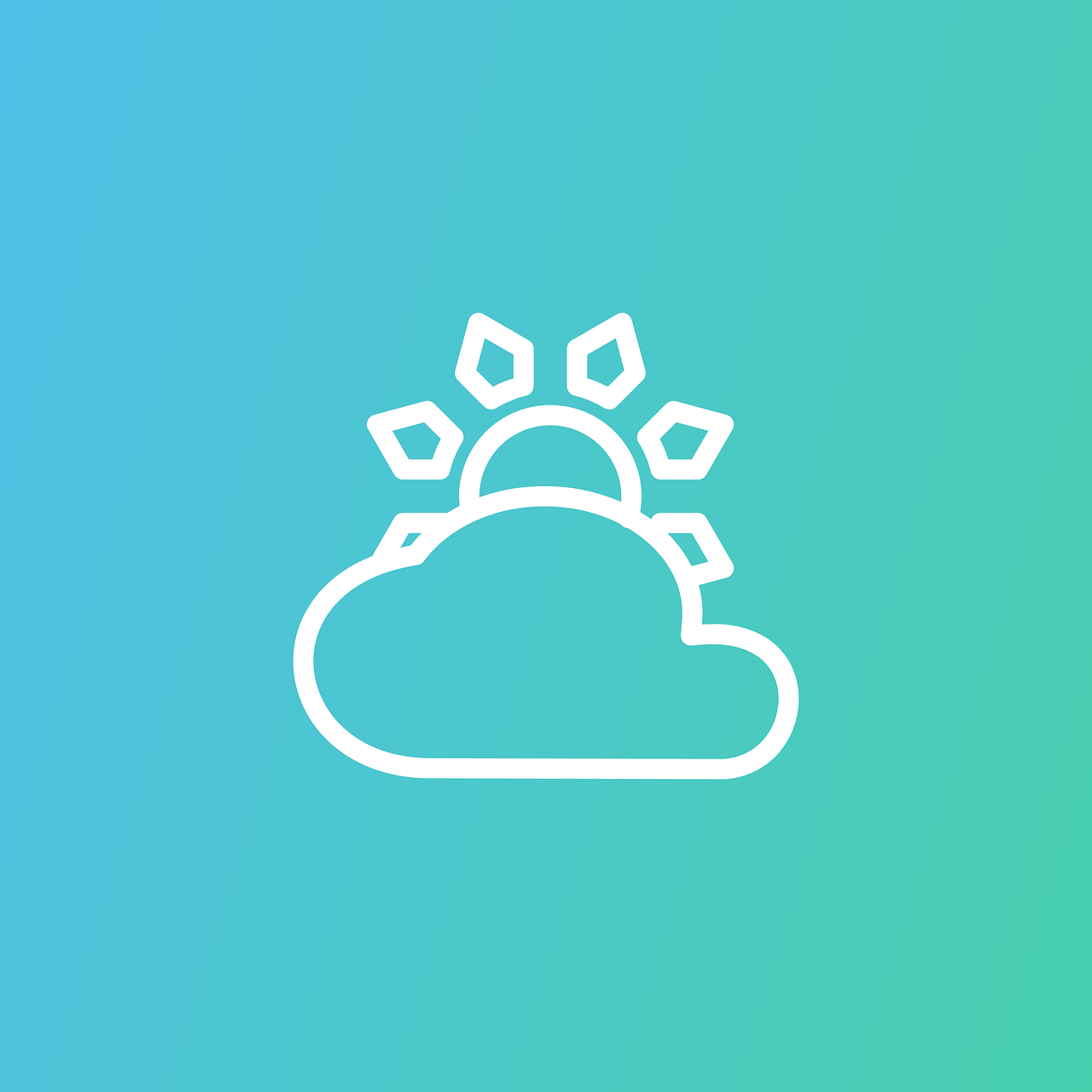 cloud sun icon free photo