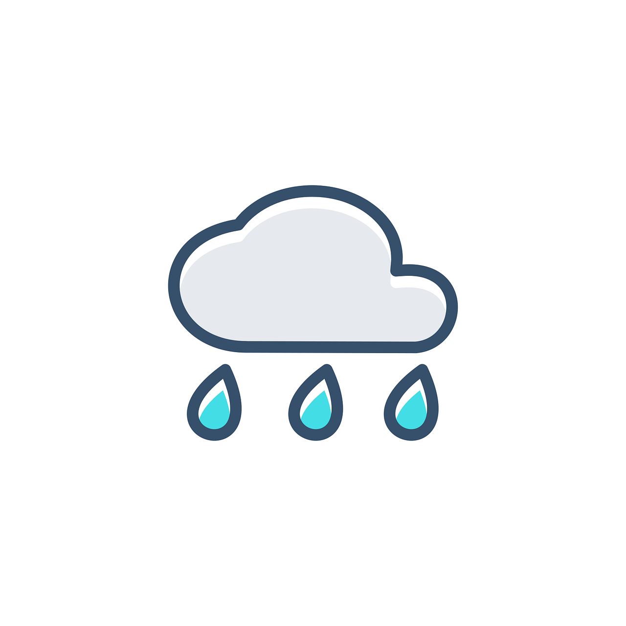 cloud rain icon free photo