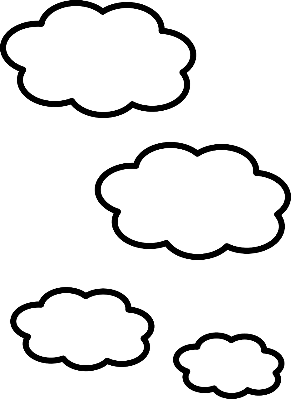 clipart cloud shapes