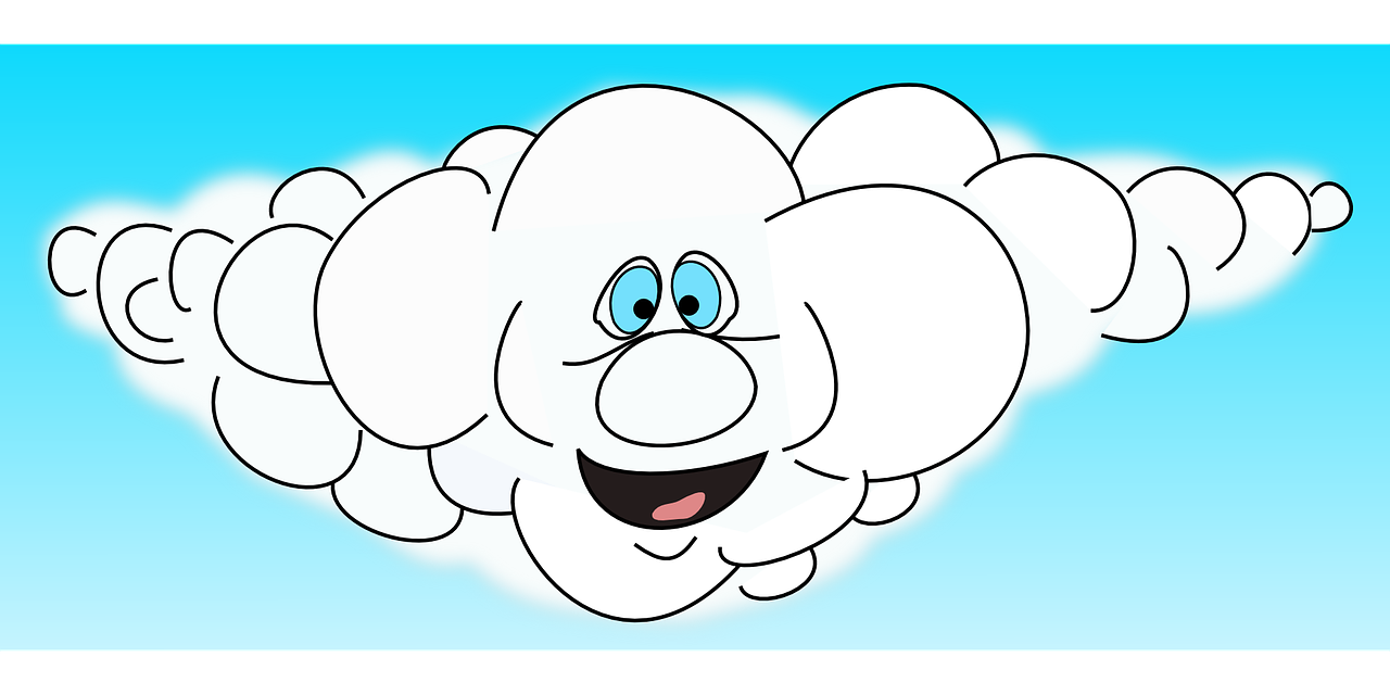 cloud smiling cartoon free photo