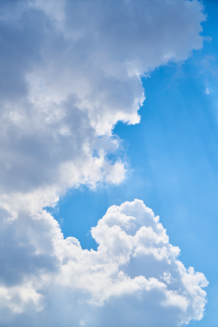 cloud  vertical  blue free photo