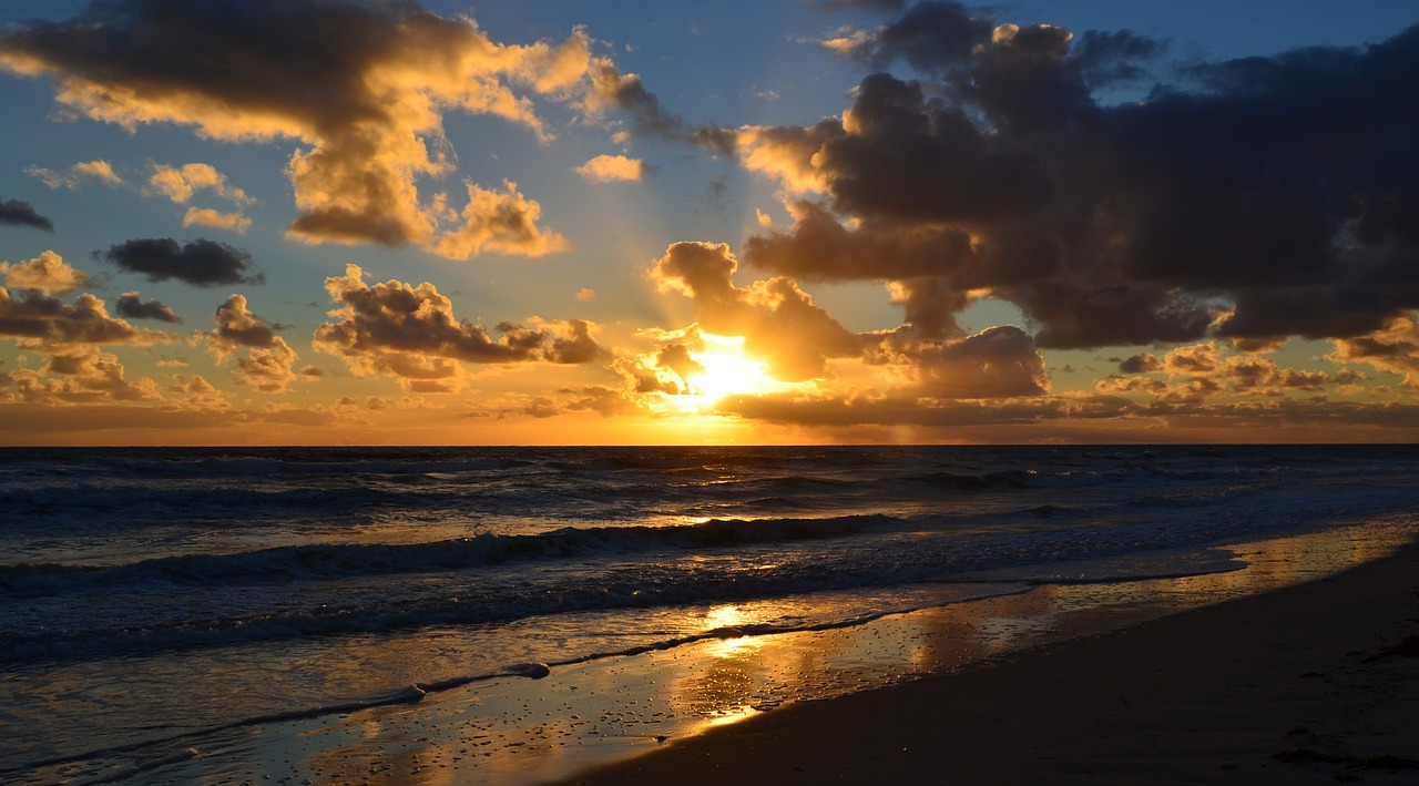 cloud sea sunset free photo